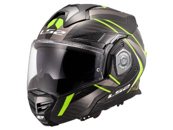 FF901 Advant X C Future II HV-Yellow Carbon Motorrad Klapphelm