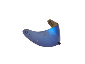 KDF-16-1 Blauw Spiegelvizier voor EXO-R1, EXO-520, EXO-1400, EXO-391 Helmen, Blauw Gespiegeld