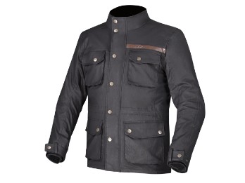 Liberty Man klassische Motorrad Jacke Schwarz wasserdicht