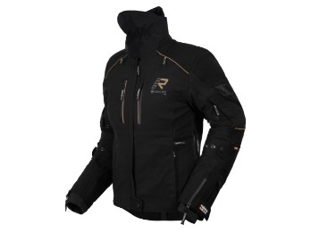 FlexoRina Gore-Tex 3L Damen Motorrad Jacke Schwarz Braun
