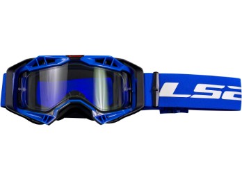 Occhiali MX Aura Enduro Series con lente pinlock occhiali cross blu nero
