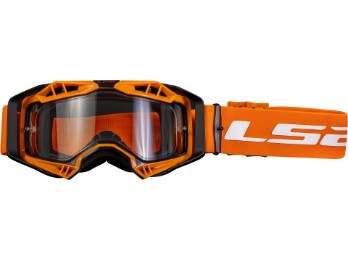 Occhiali MX Aura Enduro Series con lente pinlock occhiali cross nero arancione