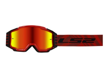 Charger Pro Iridium Crossbrille MX Motorradbrille Rot / Rot verspiegelt