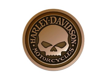 Toppa in pelle Willie G, effetto pelle, marrone