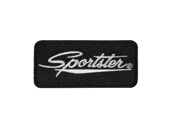 4" Sportster Relaunch Patch, zwart-wit, ca. 10,2 x 5,1 cm