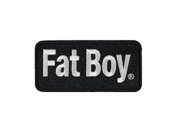 4" Fat Boy Relaunch Patch, zwart-wit, ca. 10,2 x 5,1 cm