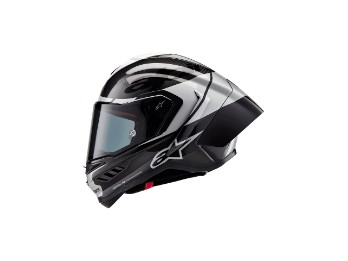 Casco da moto Supertech R10 Element Nero Carbonio Argento Racing