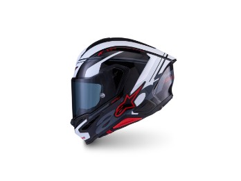 S-R7 A-Core Black White Red Glossy Sport Motorradhelm (Supertech R7)