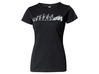 T-Shirt Held Evolution Damen - schwarz
