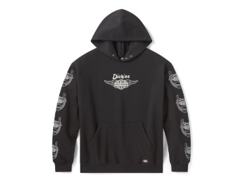 Dickies x H-D® Winged Horseshoe Oversized Pullover Hoodie Sweatshirt Schwarz