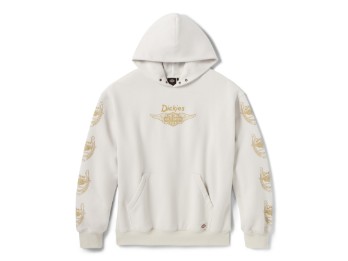 Dickies x H-D® Winged Horseshoe Oversized Pullover Hoodie Sweatshirt Beige