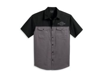 Staple Colorblock Blackened Pearl Shirt kurzarm Hemd