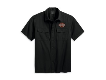 Bar & Shield Short Sleeve Black Beauty Shirt Hemd