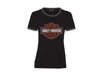 Essential Bar & Shield Ringer Tee Damen T-Shirt
