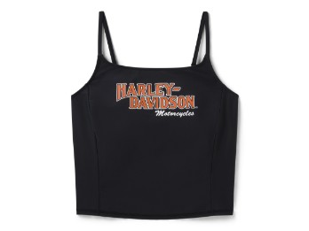 Top tankini da donna HD® Swim Drop H, colore nero, modello Harley.