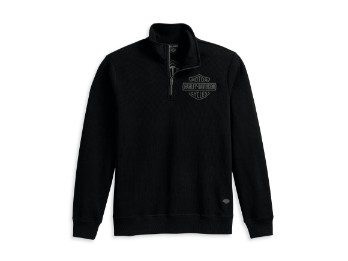 Джемпер с молнией 1/4 B&S, черный красивый свитер