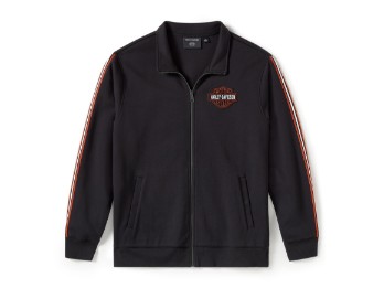 Essential Fleece Zip Front Harley Black Trainingsjacke Sweatshirt