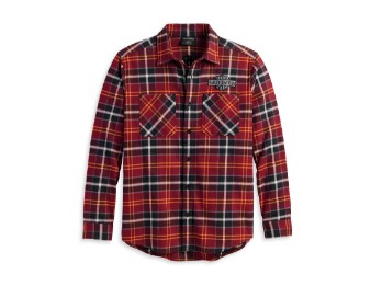 Milwaukee Red Plaid Shirt langarm Hemd