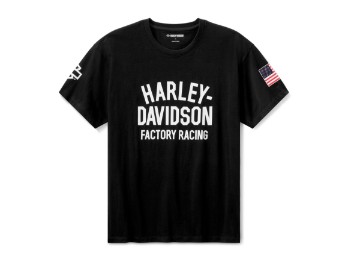 Maglietta nera da uomo Factory Racing Fast Johnnie Harley