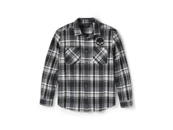 Camicia a maniche lunghe Willie G. Skull Plaid Camicia a maniche lunghe