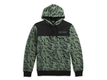 Camouflage Colorblock Pullover Hoodie