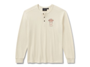 H-D American Classic Birch Thermal Henley Herren Longsleeve