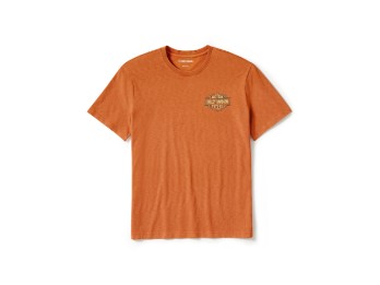 Super Glide Fat Bob Slub Tee Vintage Orange Herren T-Shirt