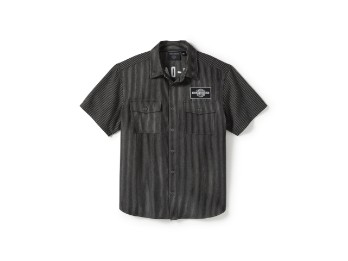 V-Twin Uitgerust Gestreept Mechanica Shirt korte mouw shirt