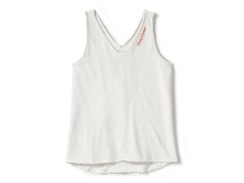 Essential V Drapey Tank Top Cloud Dancer Damen Shirt Weiß