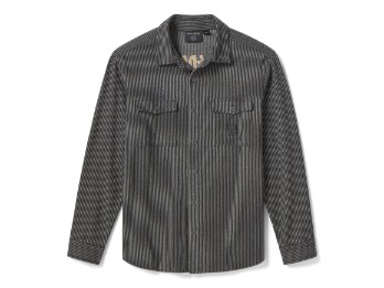 H-D American Classic Railroad Stripe Shirt Herren langarm Hemd