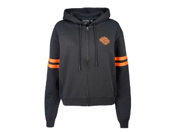 H-D Essential Harley Black Full Zip Hoodie Damen Sweatshirt