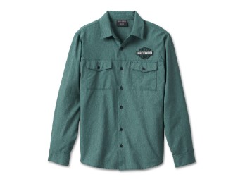 Classic Bar & Shield Bistro Green Shirt langarm Hemd