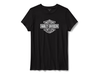 H-D Standard Bar & Shield Harley Black Damen T-Shirt