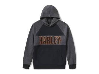 Bar Font Colorblock Hoodie Kapuzen Pullover Sweatshirt