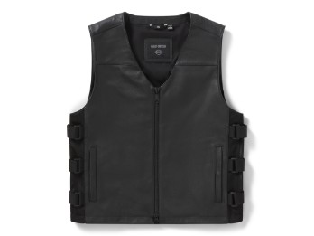 Tactical Leather Vest Herren Leder Weste