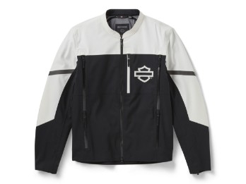 H-D Odyssey Waterproof Herren Motorradjacke wasserdicht Schwarz Weiß