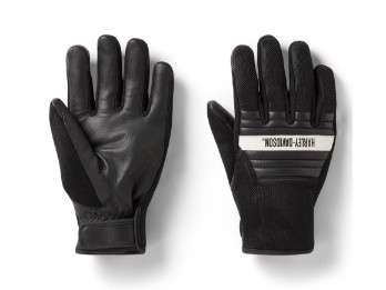 H-D® Operative Mesh Sommer Motorradhandschuhe Schwarz Weiß