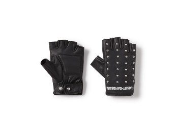 HD Studded Vingerloze Dames Leren Handschoenen