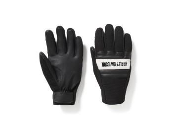 Guanti da moto in maglia HD Dyna neri bianchi