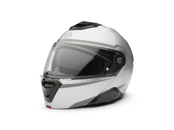 Casco moto apribile HD Capstone Sun Shield III H35 argento metallizzato grigio chiaro opaco