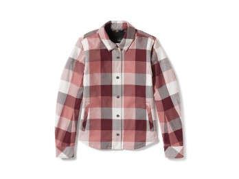 H-D Operative 2.0 Damen Motorrad Hemdjacke​ Plaid Maroon & Rose