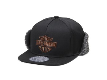 Midwest Flap Hat Black Sherpa Mütze