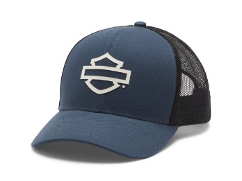 Logo Colorblock Adjustable Trucker Cap Midnight Navy Schirmmütze Blau
