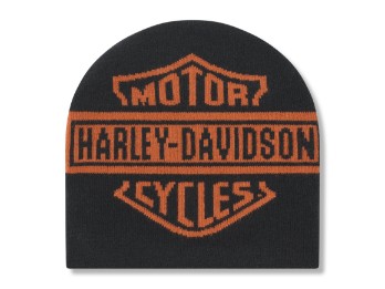 H-D Essential Colorblock Harley Black Beanie Mütze Einheitsgröße