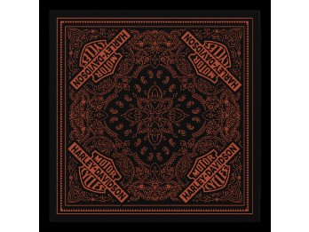 Bar & Shield Classic Harley Zwarte Bandana Sjaal Zwart
