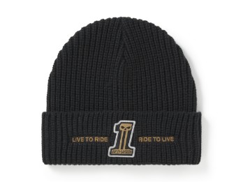 Willie G Dark Custom Beanie Mütze Schwarz