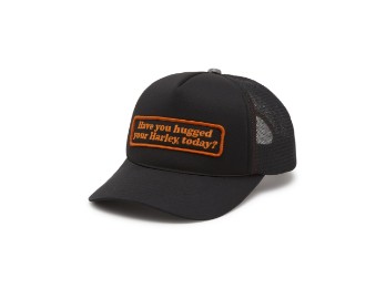 Knuffel een Harley Trucker Cap Harley Zwarte pet met klep