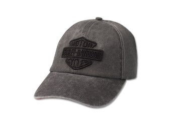 Bar & Shield Fitted Black Cap Schirmmütze