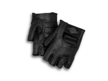 Perforated Fingerless Leder Freizeit Handschuhe