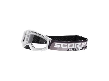 E24 Goggle Occhiali da motocross Bianco Nero